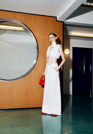 X11 White Denim Skirt (TSK187)