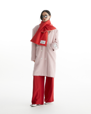 The SRT X14 (TJK253) Soft-touch Shimmer Fur Overcoat
