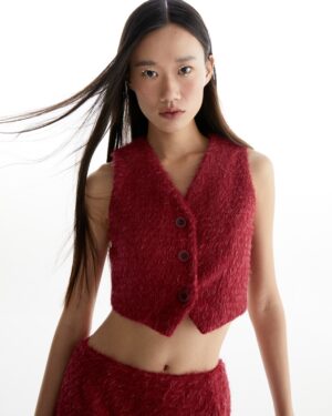 The SRT X14 (TVS251) Soft-touch Shimmer Fur Vest